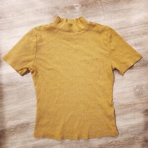 Anthropologie Golden Short Sleeve Top